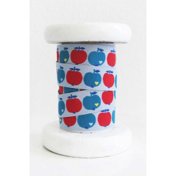 Graziela - Apfel Webband rot blau